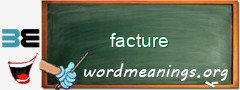WordMeaning blackboard for facture
